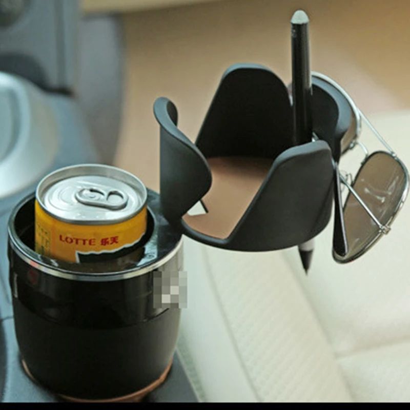 Universal Multi-Function Car Cup Holder with Phone Glasses Holder - Rotating Storage Rack